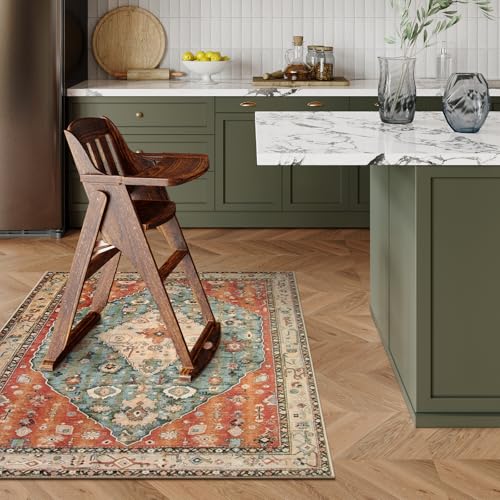 Felice Boho Tribal 4x6 Washable Rugs for Bedroom