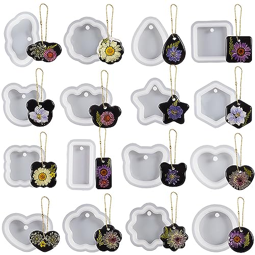 16 Pack Pendant Mold Earring Mold Rectangle Pendant (16 Count)