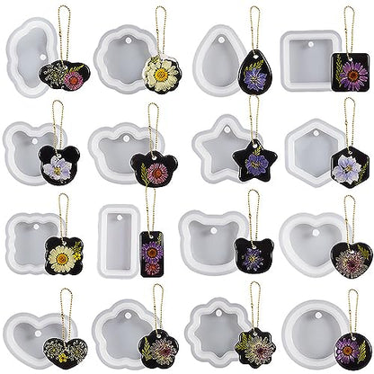 16 Pack Pendant Mold Earring Mold Rectangle Pendant (16 Count)