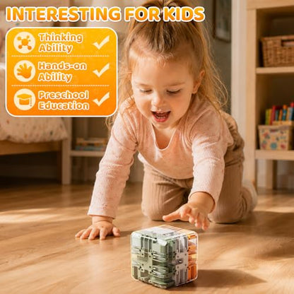 3D Rolling Ball Puzzle Maze Cube
