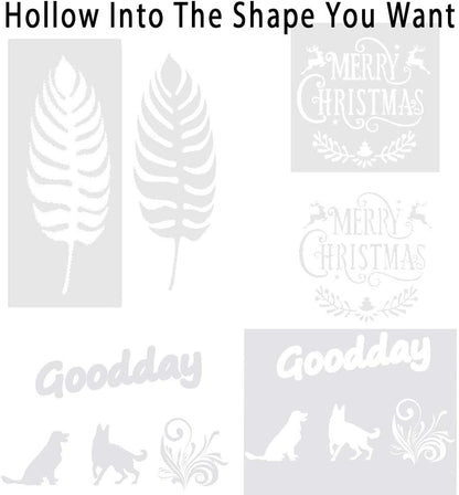 30 Pack 4 Mil Blank Stencil Sheets, 12 x 12inch Clear Mylar Blank Stencils, Reusable Template Material for Make Your Own Stencil
