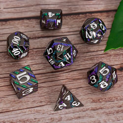 Inlay Metal Dice Set 7pcs