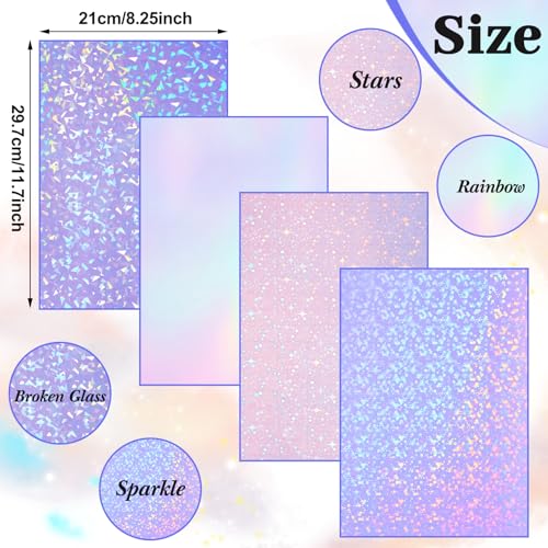 60 Sheets Holographic Laminate Sheets (60 Count)