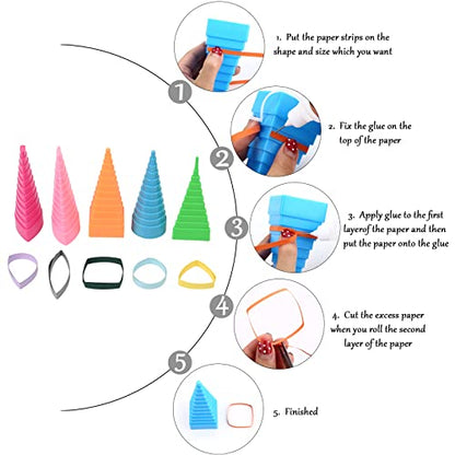 19 Piece Beginner Paper Quilling Tool Kit for 2D and 3D Paper Art