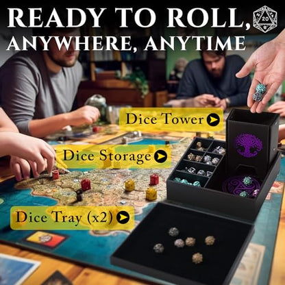 All-in-One Game Roamer - Dice Tray & Tower for DND and RPG
