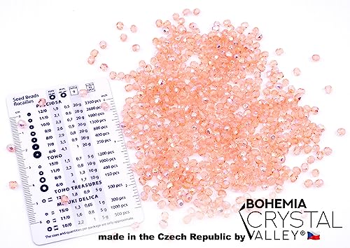 1.8oz (50g, Approx. 600 Beads) Faceted Fire Polished Pressed Czech Glass Beads 4mm (0.16in), 70120-28701 Pink Rosaline AB (600 Count)
