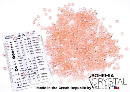 1.8oz (50g, Approx. 600 Beads) Faceted Fire Polished Pressed Czech Glass Beads 4mm (0.16in), 70120-28701 Pink Rosaline AB (600 Count)