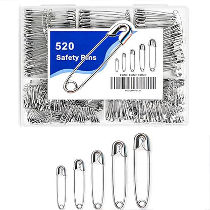 520 Pack Safety Pins (520 Count)