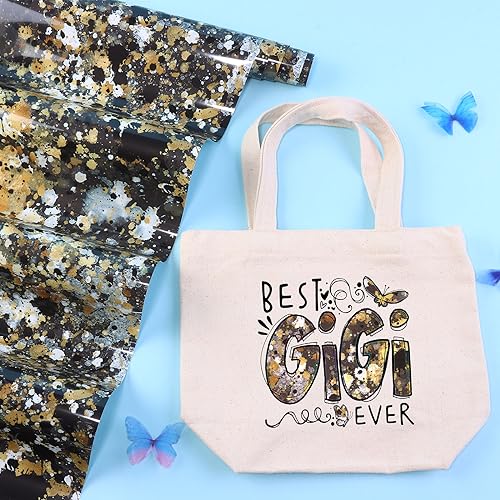 Black Gold Splash Heat Transfer Vinyl Roll