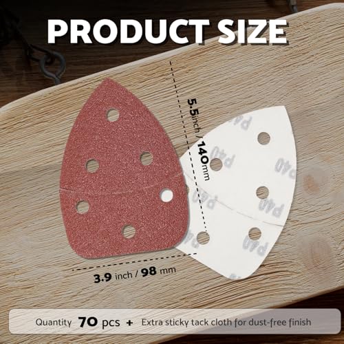 Mouse Sander Sandpaper Assortment 70pcs (70 Count)