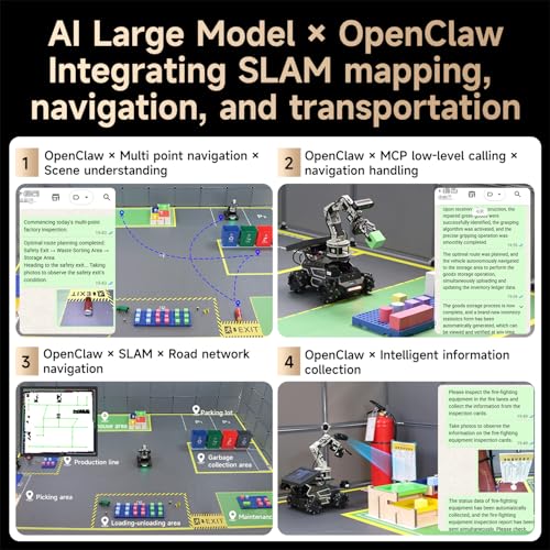 Orin NX 8GB ROS2 Robot 6DOF Arm Mecanum Wheel Support Multimodal AI Large Model