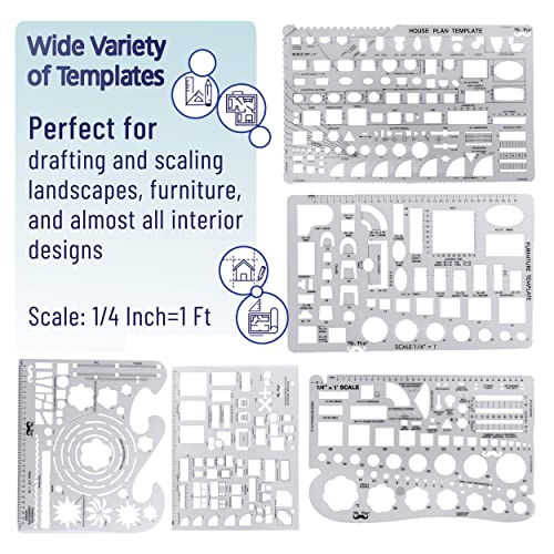 Professional Drafting Tools & Geometry Set with Case