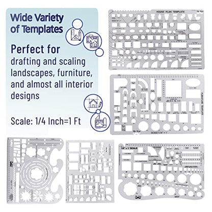Professional Drafting Tools & Geometry Set with Case