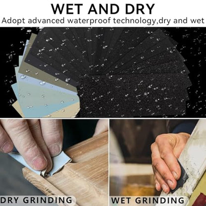24 PCS Ultra Fine Sandpaper 2000 3000 5000 7000 10000 20000 Grit