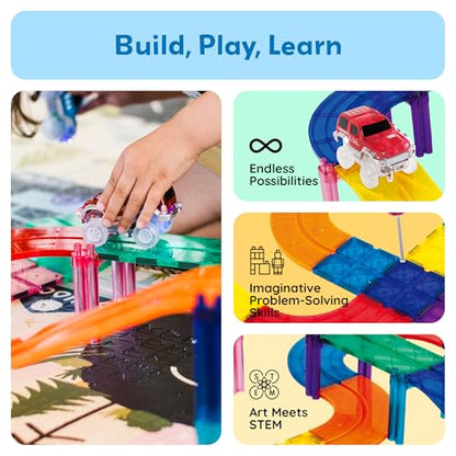 30 PCS Magnetic Race Track Toy Set STEM Educational Building