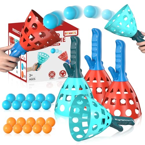 Outdoor Game Toys for Kids Boys with 20 Balls Pop Pass Catch Ball Game Outside Toys Gifts for 3 4 5 6 7 8 9 10 11 12 Year Old Teens (20 Count)