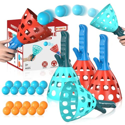 Outdoor Game Toys for Kids Boys with 20 Balls Pop Pass Catch Ball Game Outside Toys Gifts for 3 4 5 6 7 8 9 10 11 12 Year Old Teens (20 Count)