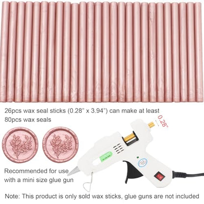 Rose Gold Wax Seal Sticks 26pcs