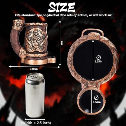 Dice Tower Mug DND Dice Rolling Tower with 7 PCS Dice Set