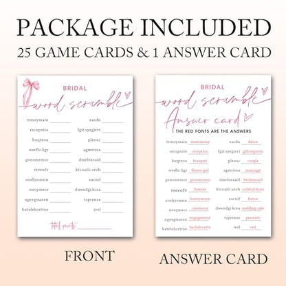 Bridal Shower Games Cards (25 Count)