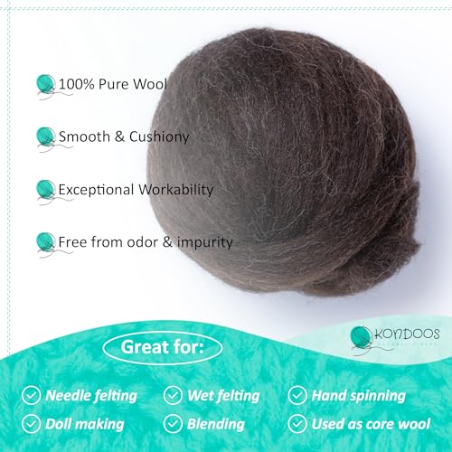 Natural Wool roving (8 Ounce)