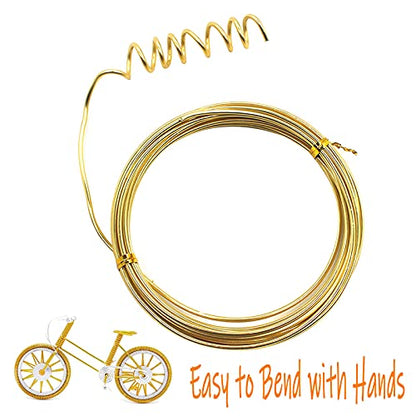 3 Rolls Craft Wire Jewelry Beading Wire Flexible Aluminum Wire Tarnish Resistant for DIY Jewelry Craft Making (49.2 Foot)