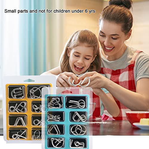 IQ Toys AB A+B Test Mind Game Brain Teaser Wire Magic Trick Toy IQ Puzzle Set (16 Count)