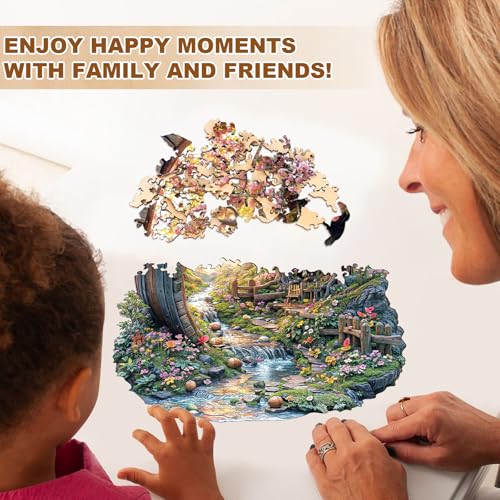 Wooden Puzzle Adults Spring Flower Jigsaw Puzzle 11.4*11.2in