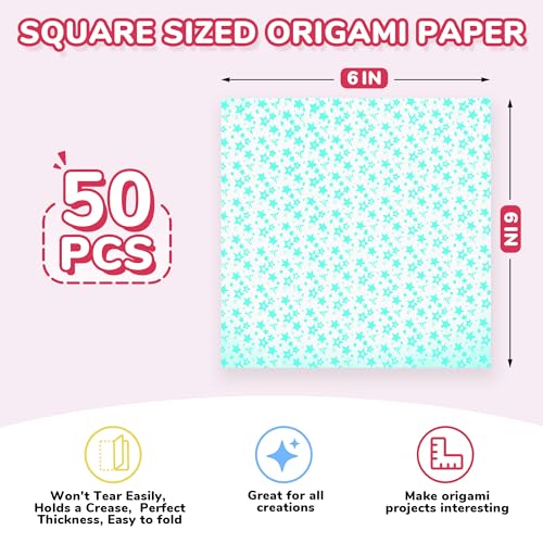 Deep Glow in the Dark Origami Paper (50 Count)