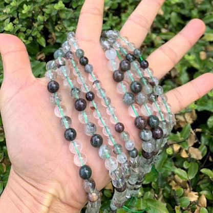 120pcs Adabele Natural Green Phantom Crystal Quartz Healing Gemstone 6mm Round Loose Beads Gem Stone Spacer for DIY Craft Jewelry Making GE7 (116 Count)