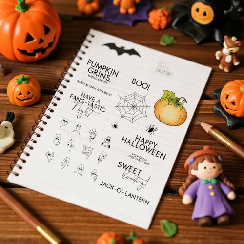 Halloween Clear Silicone stampReusable Stamp with Pumpkins