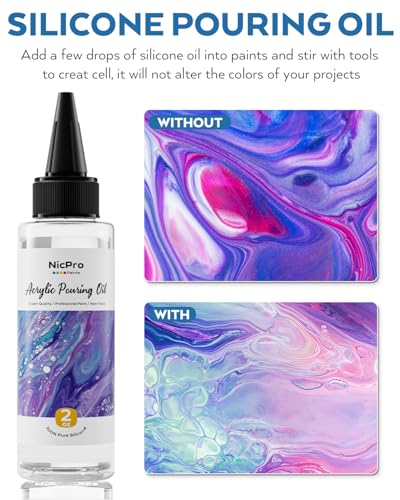 8 Colors 8.45oz Large Volume Metallic Acrylic Pour Paint Kit (67.6 Fl Oz)