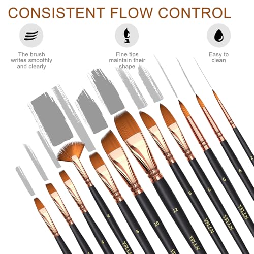 Artist Paint Brush Set (12 Count)