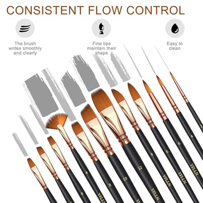 Artist Paint Brush Set (12 Count)