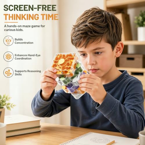 6 Layer 3D Rolling Ball Maze Cube