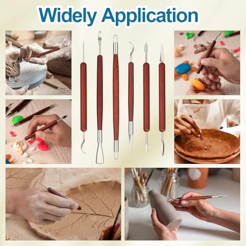 6 Pcs Double Ended Clay Carving Tools Set for Adults