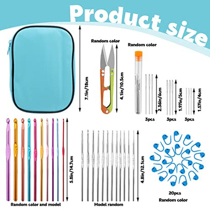 54 Pcs Crochet Hooks Set 0.6
