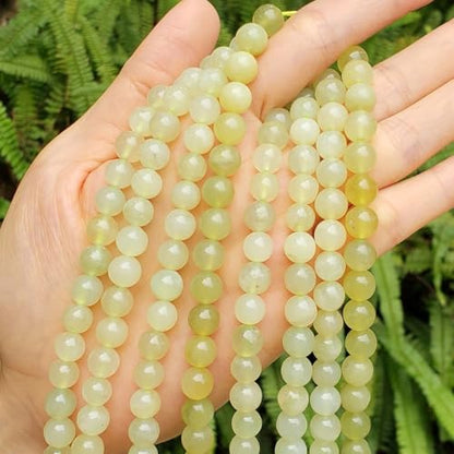 45pcs Adabele Natural New Jade Serpentine Gemstone 8mm Round Beads (44 Count)