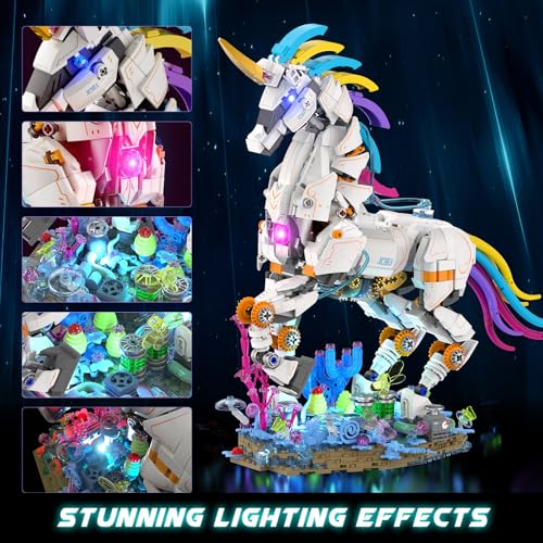 Unicorn Building Sets for Adults with Lights 70008