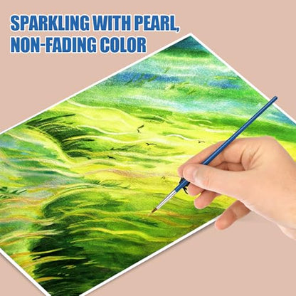Mini Glitter Watercolor Paint Set with Paper (24 Count)