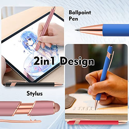 12 PCS 2 in 1 Stylus Ballpoint Pen with Stylus Tip