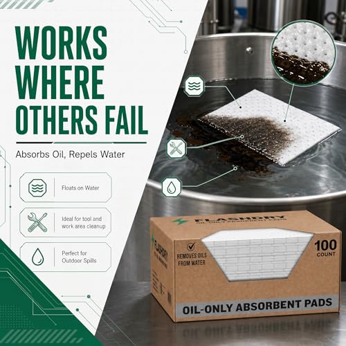 FlashDry Oil Absorbent Pads (100 Count)