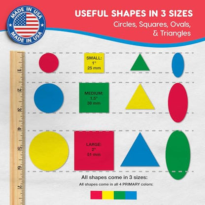 Circle Square Oval Triangle Cutouts (676 Count)