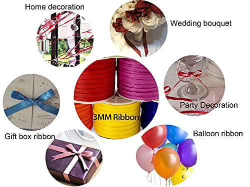 1 8" x 720yd Satin Grosgrain Ribbon Assorted (2340 Foot)