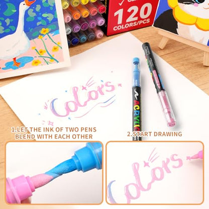 72 Colors Acrylic Paint Markers (72 Count)