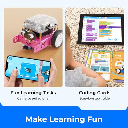 mBot Pink STEM Coding Robotics Toy Kit for Girls & Kids Ages 8