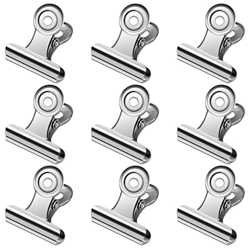 30 Pack Small Bull Clips 1.22 Inch Mini Metal Hinge Clips (30 Count)