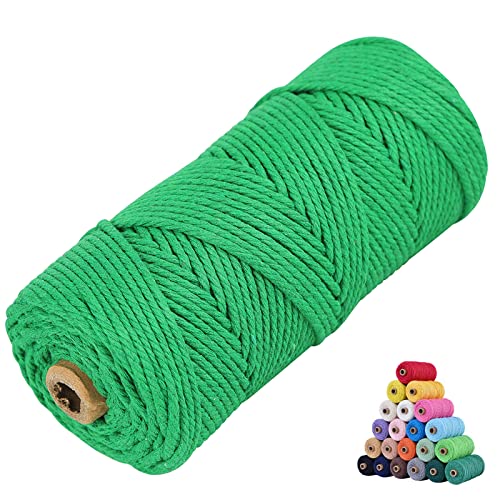 Natural Macrame Cord 3mm x 109yards Colored Macrame Cord 2mm (327 Foot)