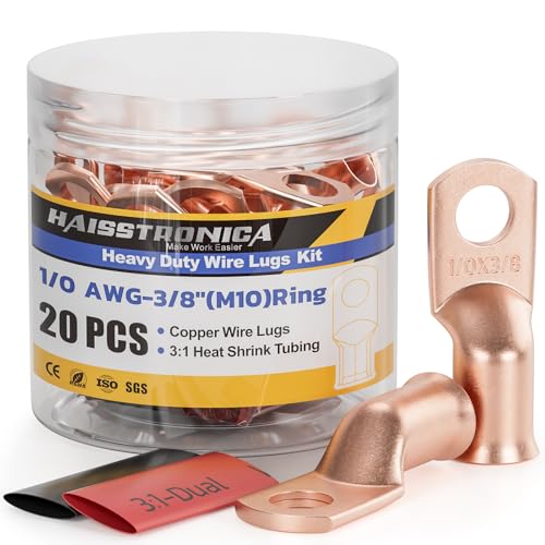 20PCS Battery Cable Lug & Heat Shrink Kit 1