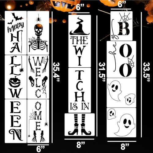 Halloween Stencils for Porch Sign Large Halloween Stencils for Crafts (4 Count)
